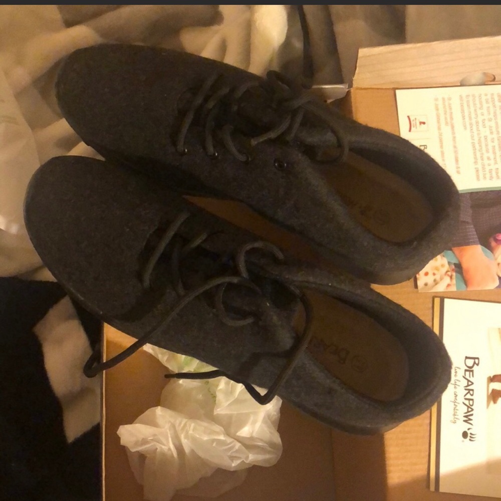 Bearpaw baylee black wool Oxford shoes